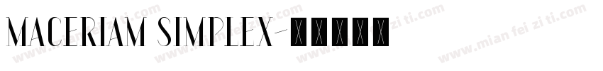 Maceriam Simplex字体转换